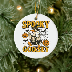 Décoration En Céramique Halloween Spooky Goosey Pour Garçon Fille Citrouil