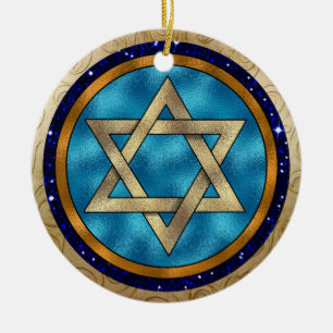 Décoration En Céramique Hanoukka Star of David Ornament