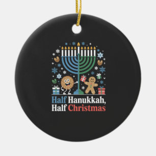 Décoration En Céramique Hanukkah moitié Noël Christmukkah drôle