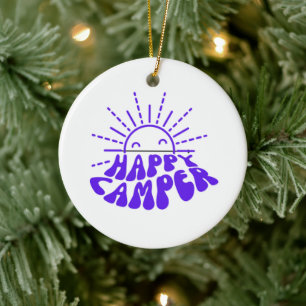 Décoration En Céramique Happy Camper sur un
