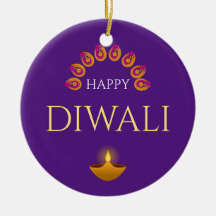 Décoration En Céramique Happy Diwali Festival des lumières Hindu