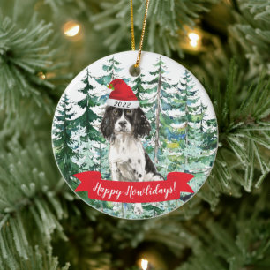Décoration En Céramique Happy Howlidays English Springer Spaniel