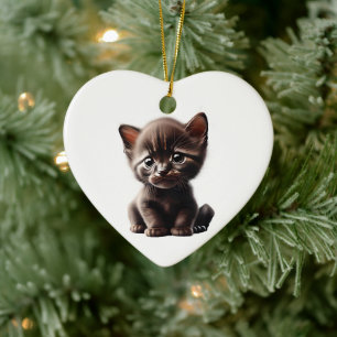 Décoration En Céramique Havane personnalisée Brown Kitten