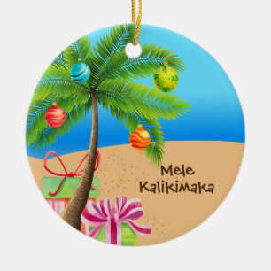 Décoration En Céramique Hawaiian Christmas Island Salutation