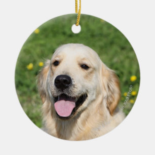 Décoration En Céramique Headshot 1 de golden retriever