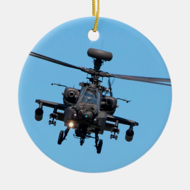 Décoration En Céramique Hélicoptère d'Apache (Devant)
