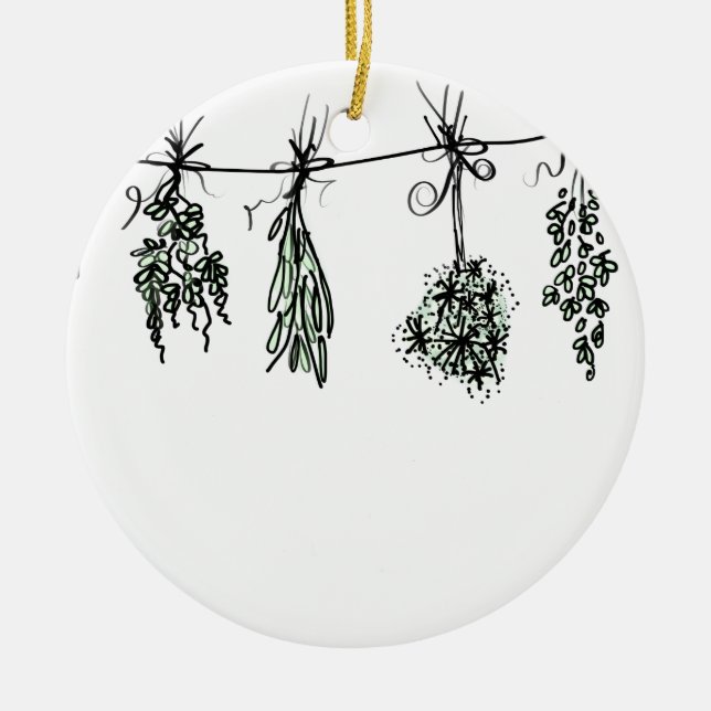 Décoration En Céramique Herbes du jardin (Devant)