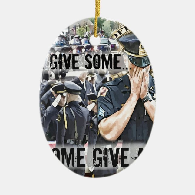 Décoration En Céramique héros funéraires de la police (Devant)