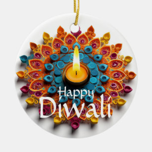 Décoration En Céramique Heureux Diwali