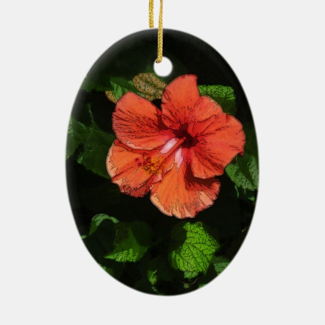 Décoration En Céramique Hibiscus 424 (Dos)