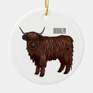 Décoration En Céramique Highland cow