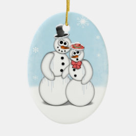 Décoration En Céramique Holiday Snowman