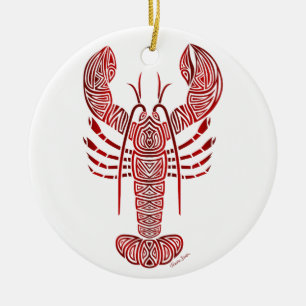Décoration En Céramique Homard tribal du Maine