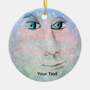 Décoration En Céramique Homme dans la Lune