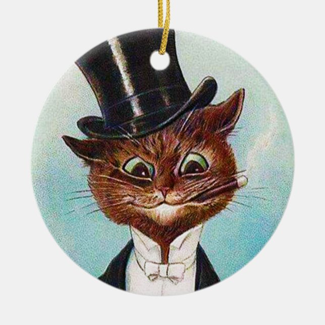 Décoration En Céramique Homme de chat, Louis Wain (Devant)