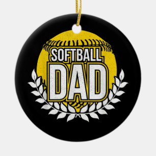 Décoration En Céramique Homme Softball Papa