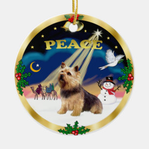 Décoration En Céramique Hommes Sages - Norwich Terrier