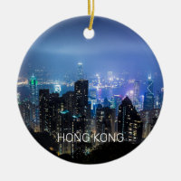 Hong Kong Island Skyline Panorama Souvenir de nuit