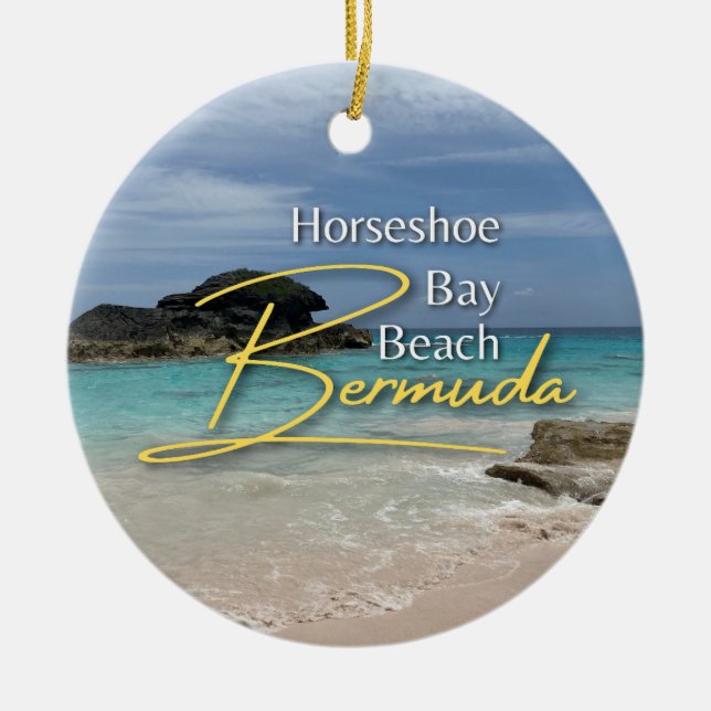 Décoration En Céramique Horseshoe Bay Beach Bermudes (Devant)