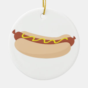 Décoration En Céramique Hotdog avec moutarde