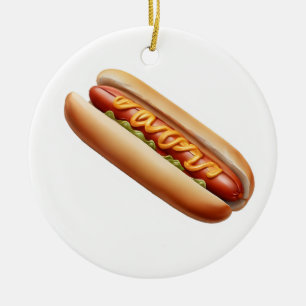 Décoration En Céramique Hotdog avec moutarde