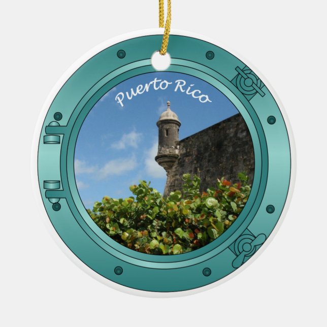 Décoration En Céramique Hublot de Porto Rico (Devant)