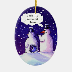 Décoration En Céramique Humour de bonhommes de neige
