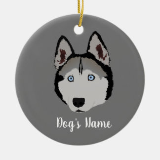 Décoration En Céramique Husky personnalisé
