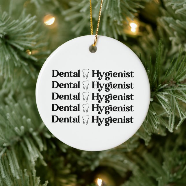 Décoration En Céramique Hygiéniste dentaire | RDH Dentist Dentist Cadeaux  (Arbre)