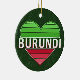 Décoration En Céramique I Love Burundi, Coeur Burundais