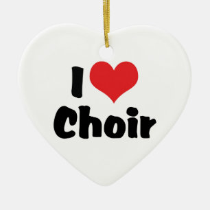 Décoration En Céramique I Love Heart Choir