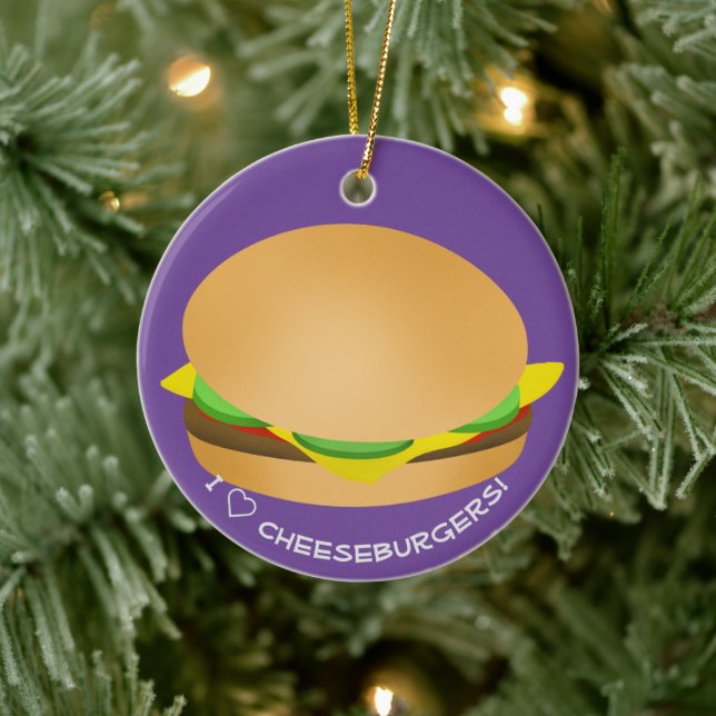 Décoration En Céramique I Love Kiddie Cheeseburgers (Arbre)