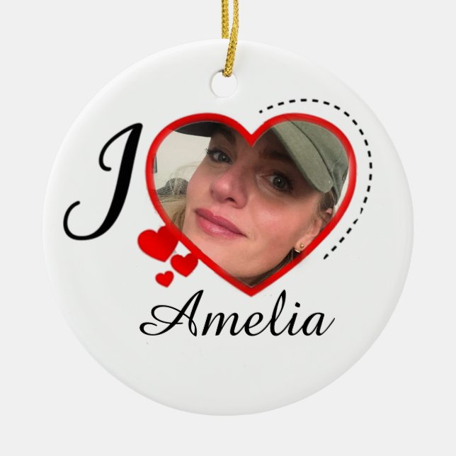 Décoration En Céramique I Love My Girlfriend Custom Personalized (Devant)