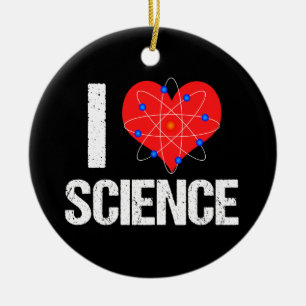 Décoration En Céramique I Love Science Cool Atom Model Scientifique