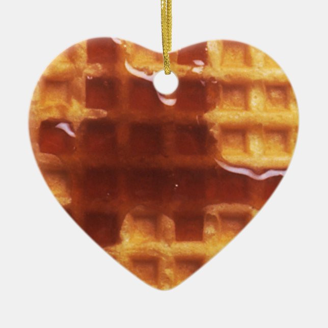 Décoration En Céramique I Love Waffles Ornament (Devant)