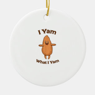 Décoration En Céramique I Yam What I Yam Dancing Sweet Potato Thanksgiving