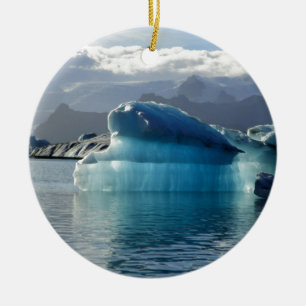 Décoration En Céramique Iceberg bleu