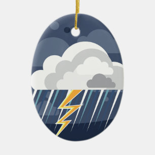 Décoration En Céramique Icône de tempête de temps grave