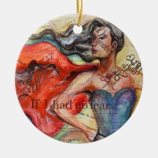 Décoration En Céramique "If I had No Fear" Art Ornament