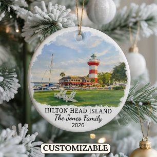 Décoration En Céramique Île de Hilton Head personnalisée, Caroline du Sud