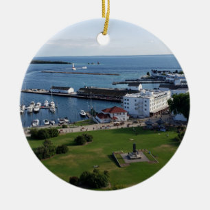 Décoration En Céramique Île Mackinac et port du Michigan