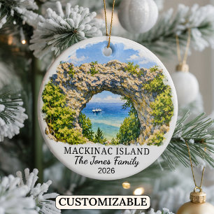 Décoration En Céramique Île Mackinac personnalisée, Michigan sur mesure