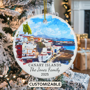 Décoration En Céramique Iles Canaries personnalisées, Iles Canaries Cadeau
