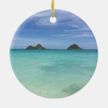 Îles Mokulua, Kailua Oahu Ceramic Ornament