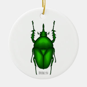 Décoration En Céramique Illustration de bug Mecynorhina torquata