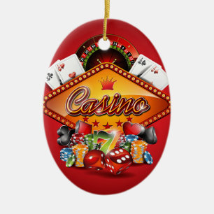 Décoration En Céramique Illustration de casino avec les éléments de jeu