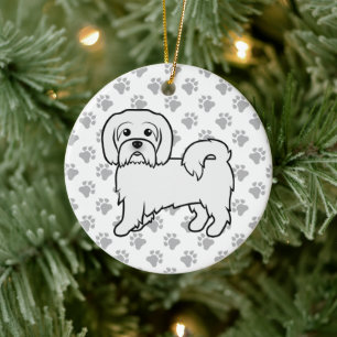 Décoration En Céramique Illustration de chien de dessin animé mignon Coton