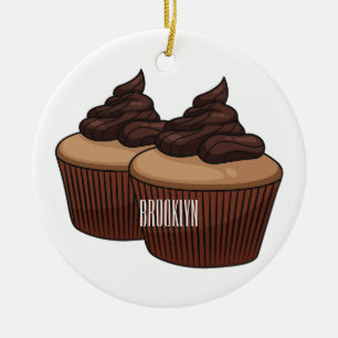 Décoration En Céramique Illustration de Cupcake