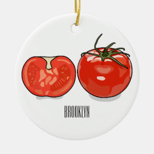 Décoration En Céramique Illustration de dessin sur la tomate