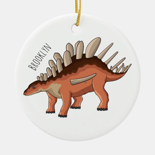 Décoration En Céramique Illustration de Kentrosaurus (Devant)